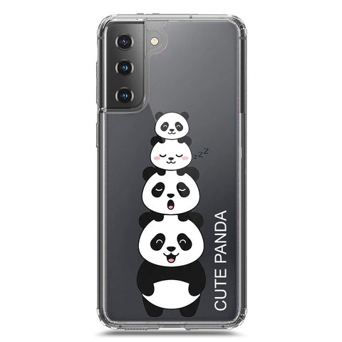 Samsung Galaxy S21 Plus 5G Cover -Dreamy Panda Series - Clear Phone Case - Soft Silicon Borders