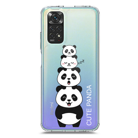 Xiaomi Redmi Note 11S Cover -Dreamy Panda Series - Clear Phone Case - Soft Silicon Borders