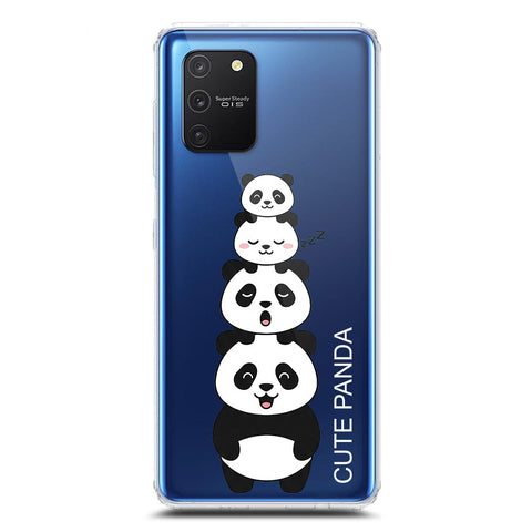 Samsung Galaxy A91 Cover -Dreamy Panda Series - Clear Phone Case - Soft Silicon Borders