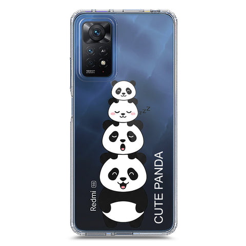 Xiaomi Redmi Note 11 pro Cover -Dreamy Panda Series - Clear Phone Case - Soft Silicon Borders