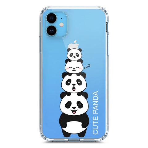 iPhone 11 Cover -Dreamy Panda Series - Clear Phone Case - Soft Silicon Borders
