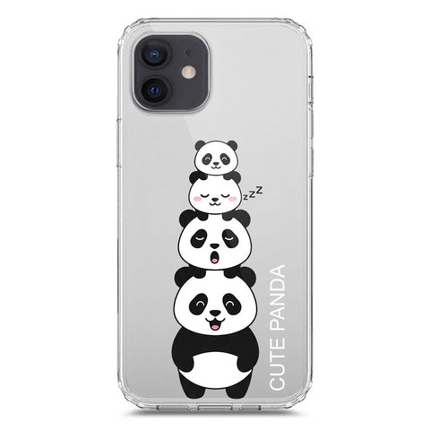 iPhone 12 Pro Cover -Dreamy Panda Series - Clear Phone Case - Soft Silicon Borders