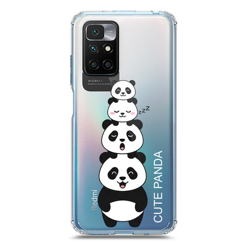 Xiaomi Redmi 10 2022 Cover -Dreamy Panda Series - Clear Phone Case - Soft Silicon Borders