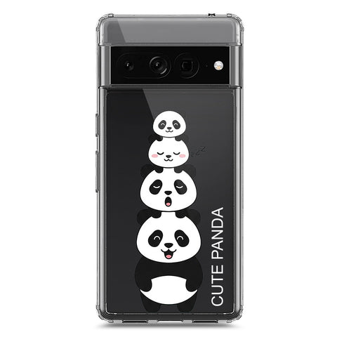 Google Pixel 7 Pro Cover -Dreamy Panda Series - Clear Phone Case - Soft Silicon Borders