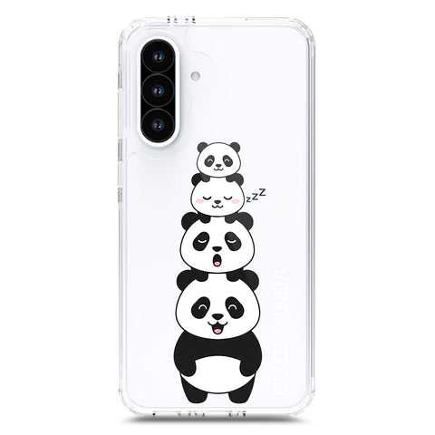 Samsung Galaxy A17 Cover -Dreamy Panda Series - Clear Phone Case - Soft Silicon Borders