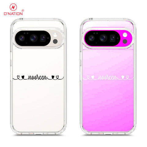 Google Pixel 10 Pro XL Cover - Personalised Name Series - 8 Designs - Clear Phone Case - Soft Silicon Borders