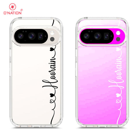 Google Pixel 10 Pro XL Cover - Personalised Name Series - 8 Designs - Clear Phone Case - Soft Silicon Borders