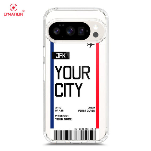 Google Pixel 10 Pro XL Cover - Personalised Boarding Pass Ticket Series - 5 Designs - Clear Phone Case - Soft Silicon Borders