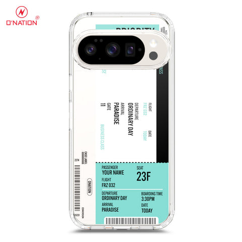 Google Pixel 10 Pro XL Cover - Personalised Boarding Pass Ticket Series - 5 Designs - Clear Phone Case - Soft Silicon Borders