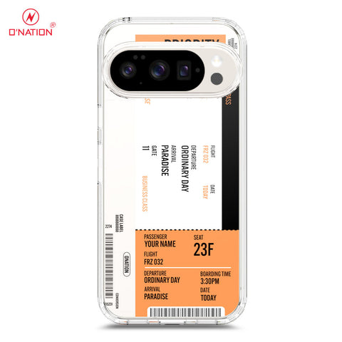 Google Pixel 10 Pro XL Cover - Personalised Boarding Pass Ticket Series - 5 Designs - Clear Phone Case - Soft Silicon Borders