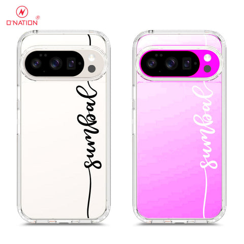 Google Pixel 10 Pro XL Cover - Personalised Name Series - 8 Designs - Clear Phone Case - Soft Silicon Borders