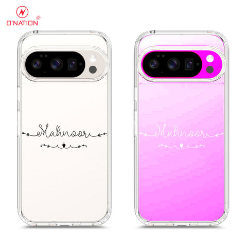 Google Pixel 10 Pro XL Cover - Personalised Name Series - 8 Designs - Clear Phone Case - Soft Silicon Borders