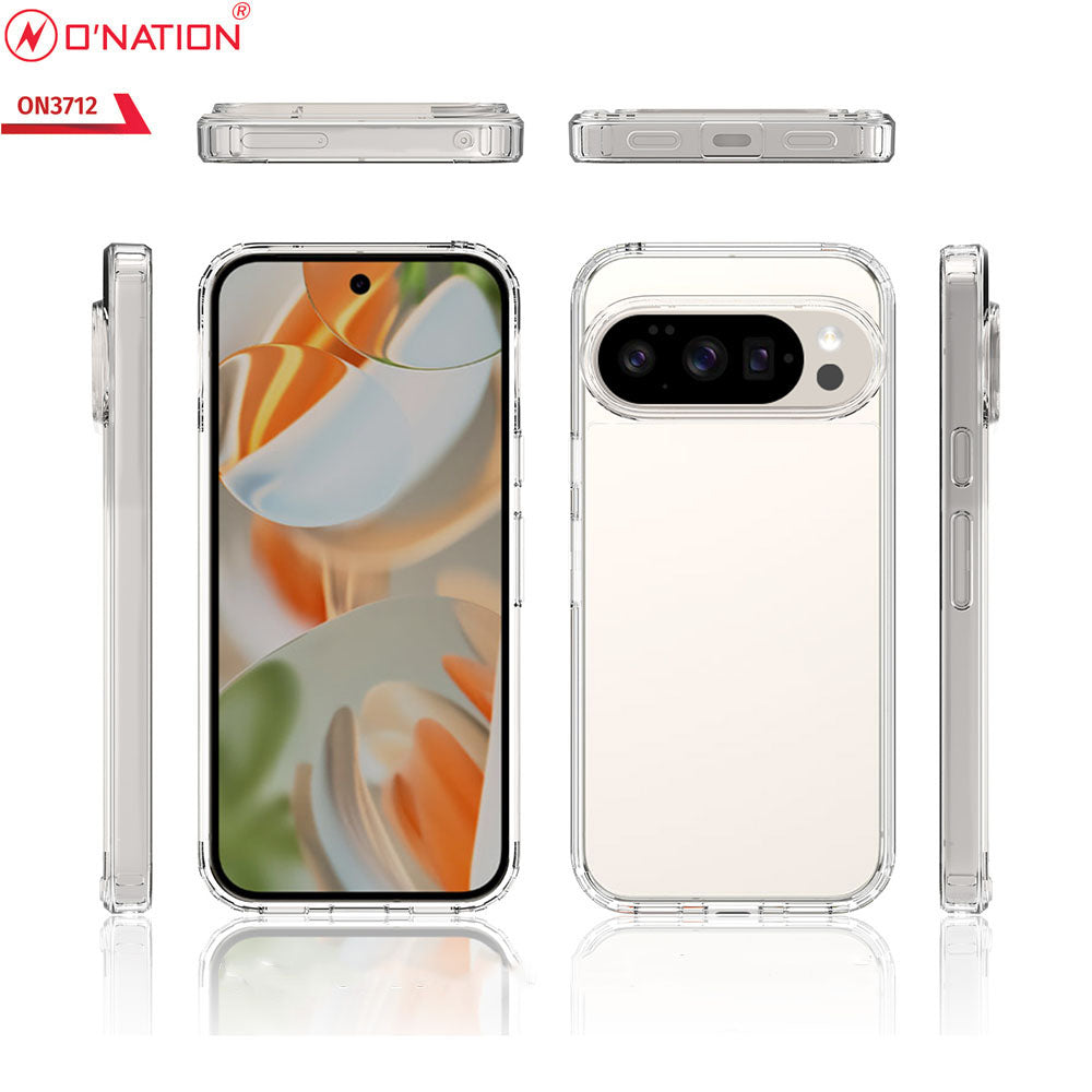 Google Pixel 11 Cover - Transparent - ONation Crystal Series - Premium Quality Clear Case No Yellowing Back With Smart Shockproof Cushions