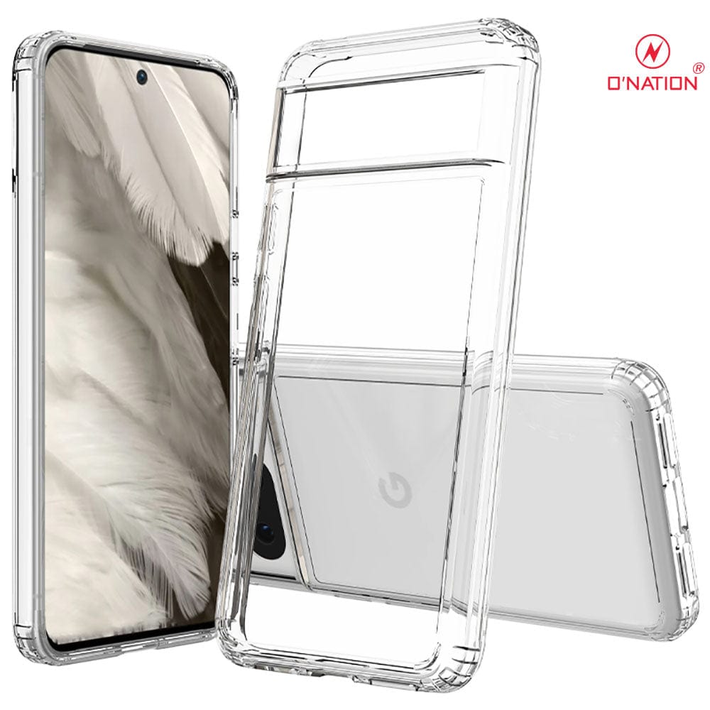 Google Pixel 8 Cover  - ONation Crystal Series - Premium Quality Clear Case No Yellowing Back With Smart Shockproof Cushions