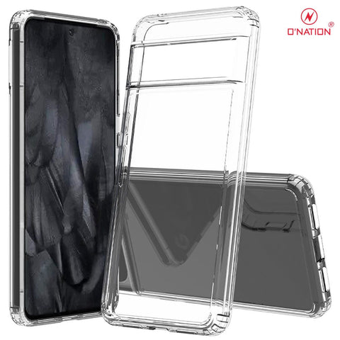 Google Pixel 8 Pro Cover  - ONation Crystal Series - Premium Quality Clear Case No Yellowing Back With Smart Shockproof Cushions