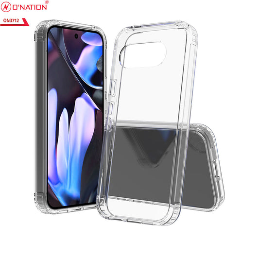 Google Pixel 9a Cover - Transparent - ONation Crystal Series - Premium Quality Clear Case No Yellowing Back With Smart Shockproof Cushions