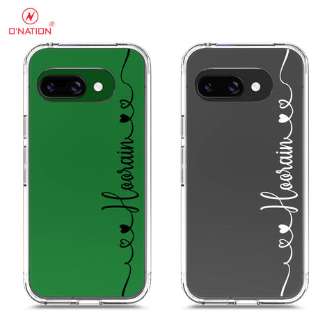 Google Pixel 9a Cover - Personalised Name Series - 8 Designs - Clear Phone Case - Soft Silicon Borders