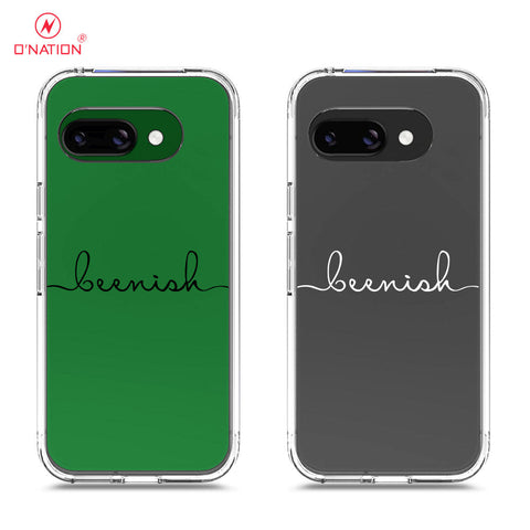 Google Pixel 9a Cover - Personalised Name Series - 8 Designs - Clear Phone Case - Soft Silicon Borders