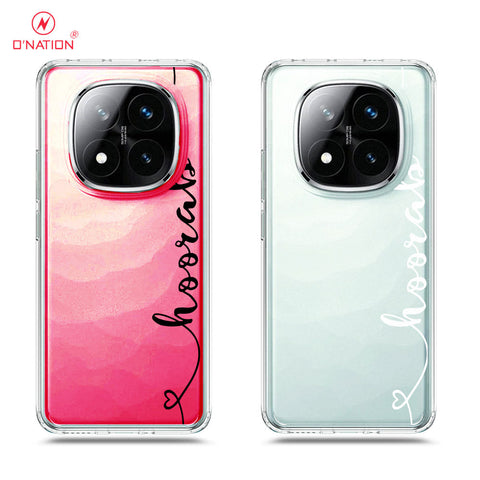 Xiaomi Redmi Note 14 Pro Plus 5G Cover - Personalised Name Series - 8 Designs - Clear Phone Case - Soft Silicon Borders