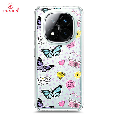 Xiaomi Redmi Note 14 Pro Plus 5G Cover - O'Nation Butterfly Dreams Series - 9 Designs - Clear Phone Case - Soft Silicon Borders