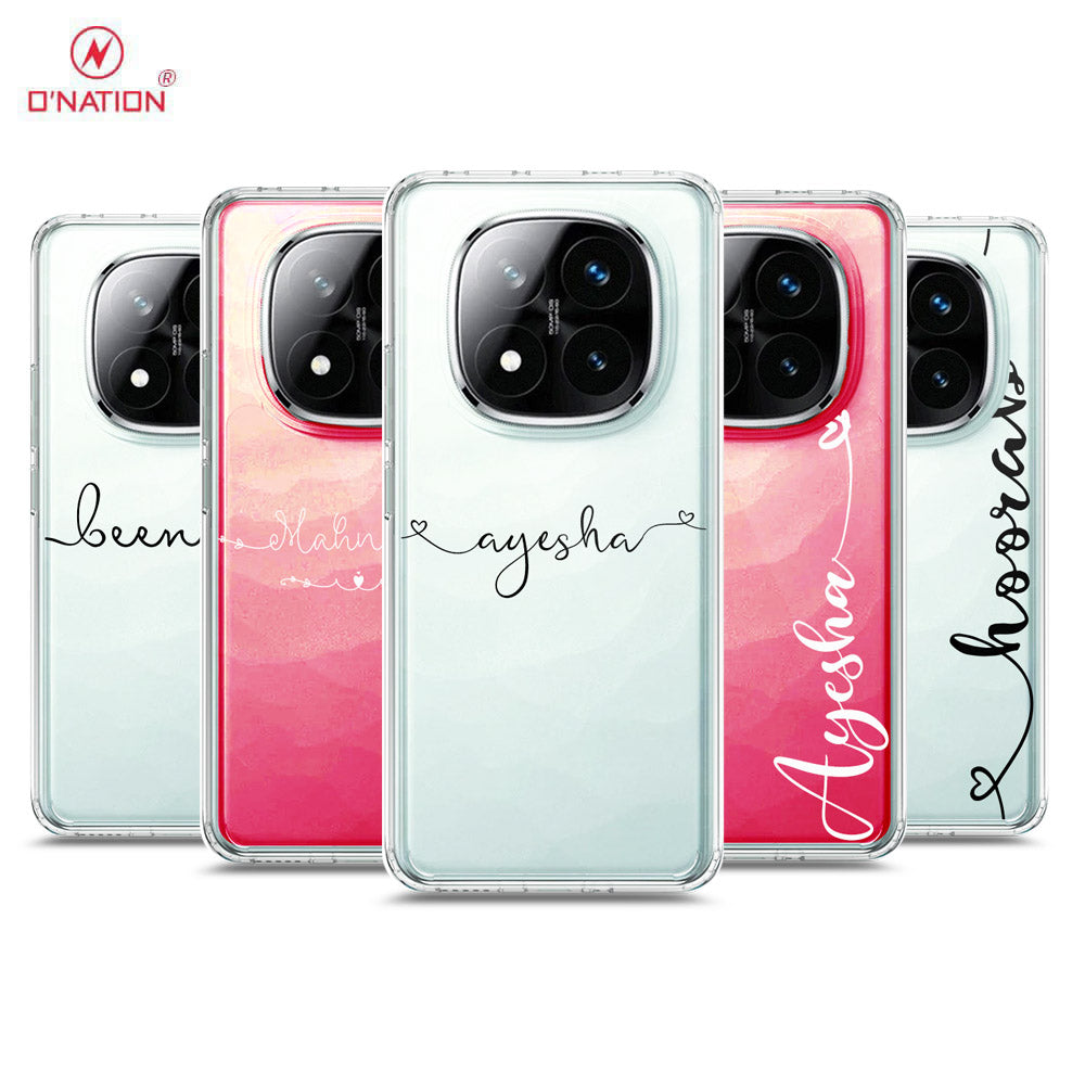 Xiaomi Redmi Note 14 Pro Plus 5G Cover - Personalised Name Series - 8 Designs - Clear Phone Case - Soft Silicon Borders