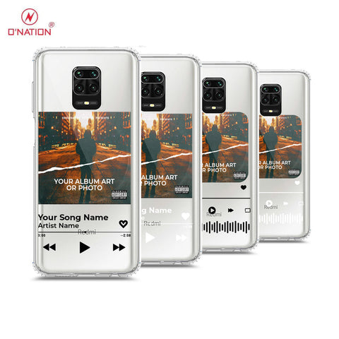 Xiaomi Redmi 9 Pro Max Cover - Personalised Name Series - 8 Designs - Clear Phone Case - Soft Silicon Borders