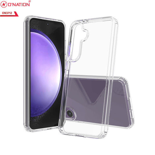Samsung Galaxy S24 FE Cover - Transparent - ONation Crystal Series - Premium Quality Clear Case No Yellowing Back With Smart Shockproof Cushions