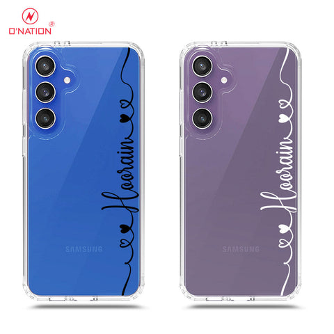 Samsung Galaxy S25 FE Cover - Personalised Name Series - 8 Designs - Clear Phone Case - Soft Silicon Borders