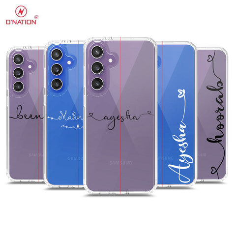 Samsung Galaxy S25 FE Cover - Personalised Name Series - 8 Designs - Clear Phone Case - Soft Silicon Borders