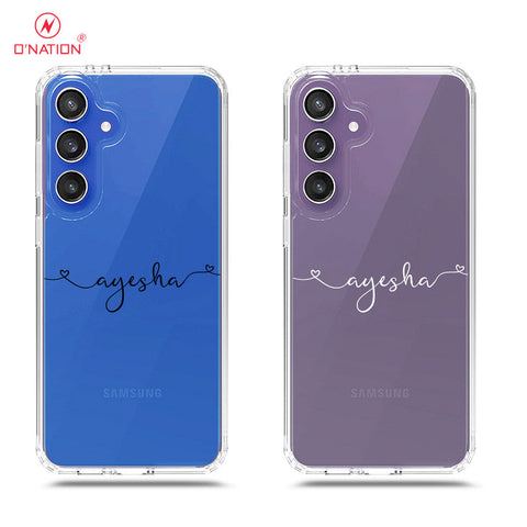 Samsung Galaxy S25 FE Cover - Personalised Name Series - 8 Designs - Clear Phone Case - Soft Silicon Borders