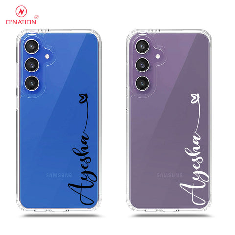 Samsung Galaxy S25 FE Cover - Personalised Name Series - 8 Designs - Clear Phone Case - Soft Silicon Borders