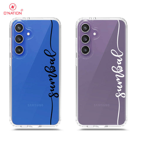 Samsung Galaxy S25 FE Cover - Personalised Name Series - 8 Designs - Clear Phone Case - Soft Silicon Borders