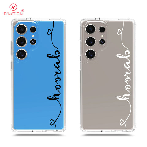 Samsung Galaxy S25 Ultra Cover - Personalised Name Series - 8 Designs - Clear Phone Case - Soft Silicon Borders