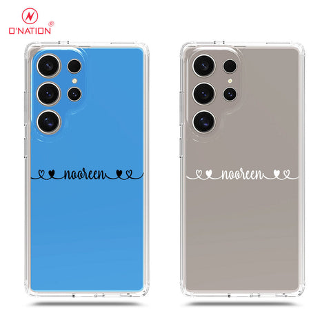 Samsung Galaxy S25 Ultra Cover - Personalised Name Series - 8 Designs - Clear Phone Case - Soft Silicon Borders