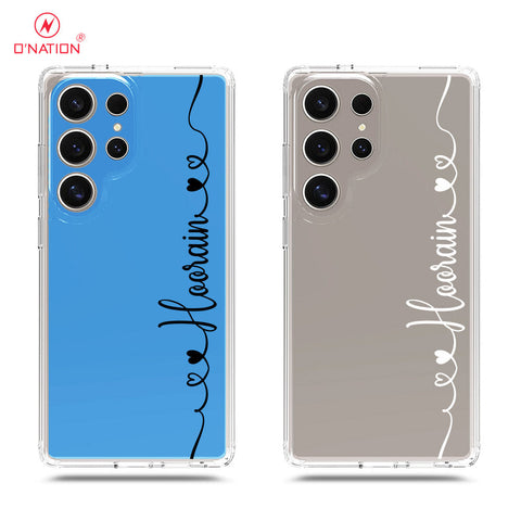 Samsung Galaxy S25 Ultra Cover - Personalised Name Series - 8 Designs - Clear Phone Case - Soft Silicon Borders