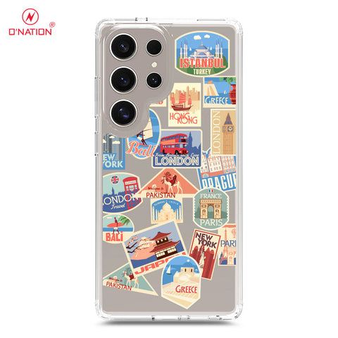 Samsung Galaxy S25 Ultra Cover - Personalised Boarding Pass Ticket Series - 5 Designs - Clear Phone Case - Soft Silicon Borders