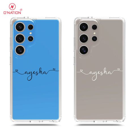 Samsung Galaxy S25 Ultra Cover - Personalised Name Series - 8 Designs - Clear Phone Case - Soft Silicon Borders