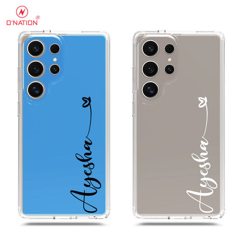 Samsung Galaxy S25 Ultra Cover - Personalised Name Series - 8 Designs - Clear Phone Case - Soft Silicon Borders