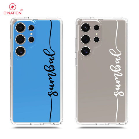 Samsung Galaxy S25 Ultra Cover - Personalised Name Series - 8 Designs - Clear Phone Case - Soft Silicon Borders