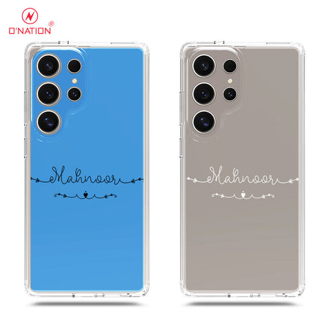 Samsung Galaxy S25 Ultra Cover - Personalised Name Series - 8 Designs - Clear Phone Case - Soft Silicon Borders