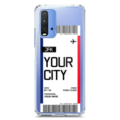 Xiaomi Poco M3 Cover - Personalised Boarding Pass Ticket Series - Clear Phone Case - Soft Silicon Borders
