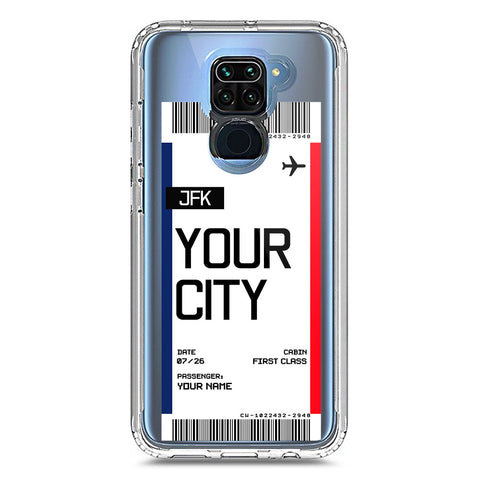 Xiaomi Redmi 10X 4G Cover - Personalised Boarding Pass Ticket Series - Clear Phone Case - Soft Silicon Borders