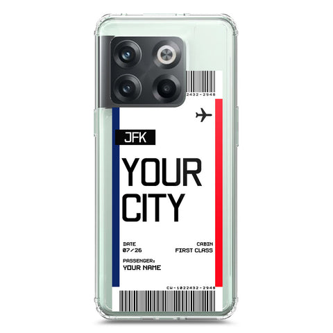 OnePlus Ace Pro Cover - Personalised Boarding Pass Ticket Series - Clear Phone Case - Soft Silicon Borders