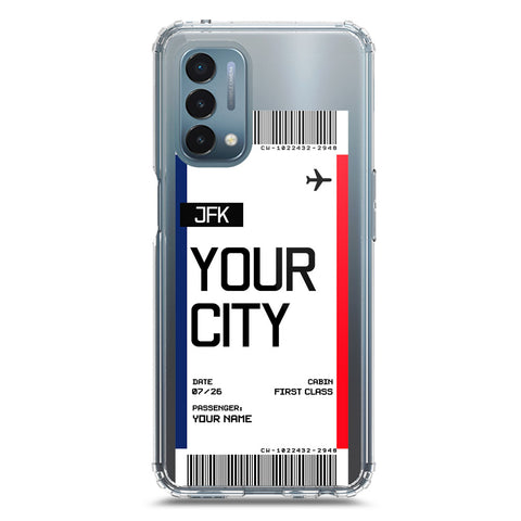 OnePlus Nord N200 5G Cover - Personalised Boarding Pass Ticket Series - Clear Phone Case - Soft Silicon Borders
