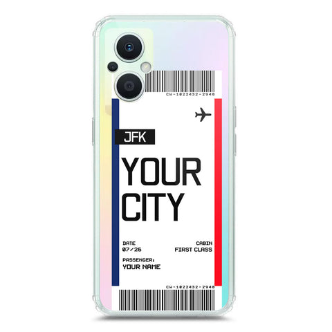 Oppo F21 Pro 5G Cover - Personalised Boarding Pass Ticket Series - Clear Phone Case - Soft Silicon Borders
