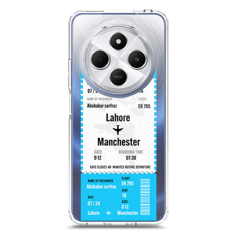 Xiaomi Poco C75 Cover - Personalised Boarding Pass Ticket Series - Clear Phone Case - Soft Silicon Borders