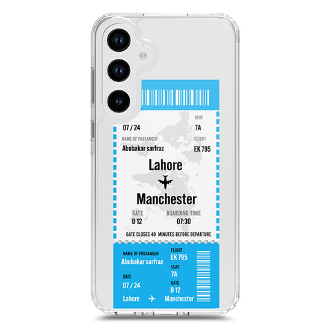 Samsung Galaxy A33 5G Cover - Personalised Boarding Pass Ticket Series - Clear Phone Case - Soft Silicon Borders