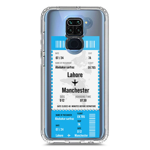 Xiaomi Redmi 10X 4G Cover - Personalised Boarding Pass Ticket Series - Clear Phone Case - Soft Silicon Borders