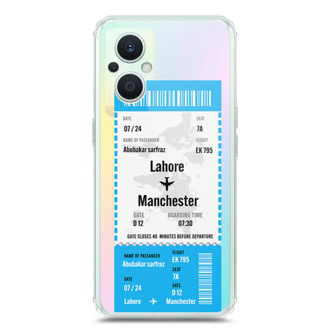 Oppo F21 Pro 5G Cover - Personalised Boarding Pass Ticket Series - Clear Phone Case - Soft Silicon Borders