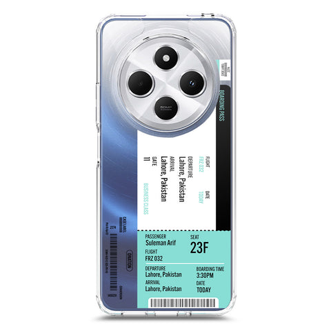 Xiaomi Poco C75 Cover - Personalised Boarding Pass Ticket Series - Clear Phone Case - Soft Silicon Borders